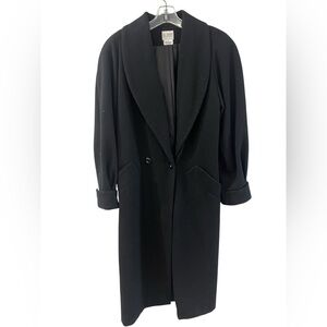 Liz Baker Elegant Black Trench Coat - Size 6